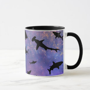 Mug Simple requin mâchoires baleine motif de galaxie o