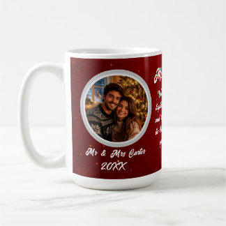 Mug Simple Rouge Cramoisi Couple 1er Noël Ensemble
