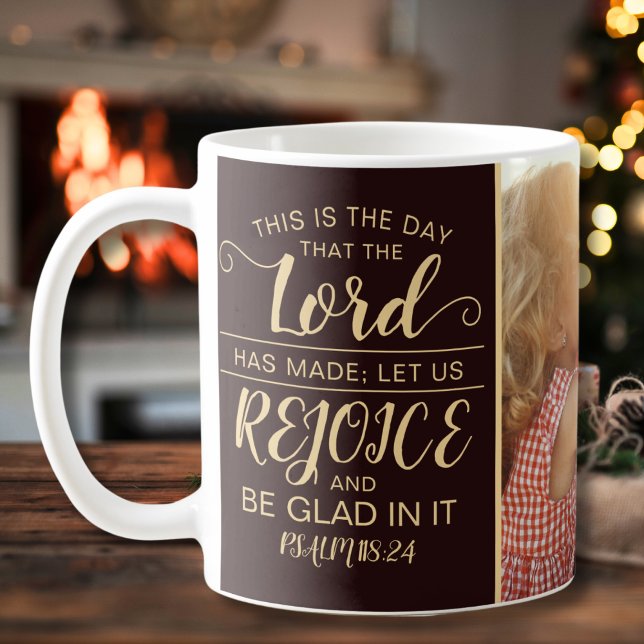 Mug Simple Russe Brown & Or Bible Verse Christian (Faith-basesd, Christian coffee cup gift with Bible verse)
