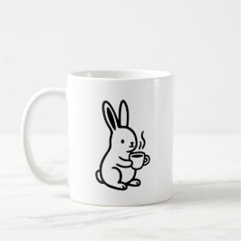 Mug Simple Sitting Bunny Coffee Art