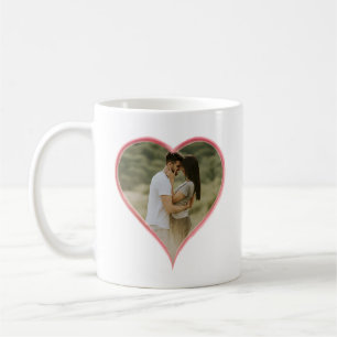 Mug Simple Valentine's Day Heart Photo personnalisée