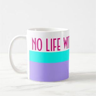 Mug Simply Stripes light lilas turquoise + vos idées