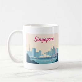 Mug Singapour Pastel Travel Design