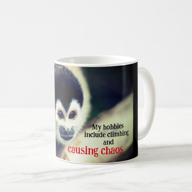 Mug Singe écureuil dans l'arbre (Devant droit)