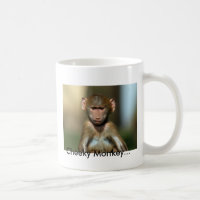 Singe effronté - tasse/tasse mignonnes de babouin