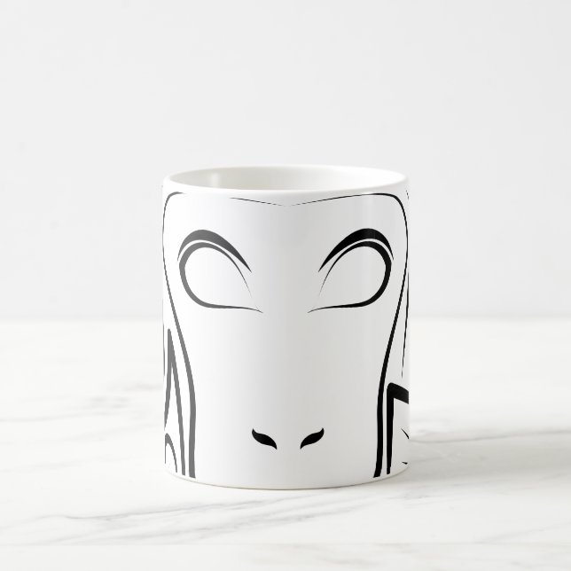 Mug Singe tribal noir et blanc (Centre)