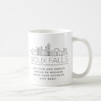 Sioux Falls Stylisé Skyline | Slogan personnalisé