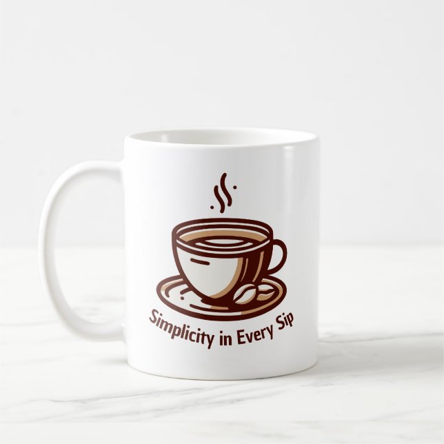 Mug Sip élégant - Café Art sophistiqué (Gauche)