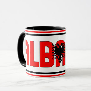 Mug Sippin' avec l'Albanie café patriotique