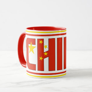 Mug Sippin' avec le café patriotique chinois