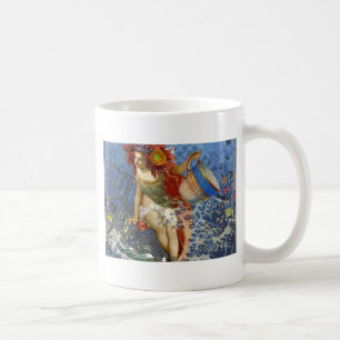 Mug Sirène du Verseau Art Gothique Bleu