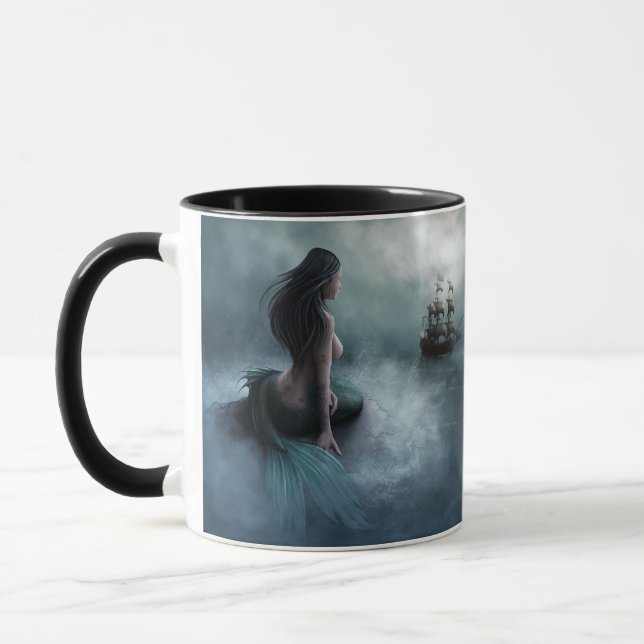 Mug Sirène et navire pirate (Gauche)