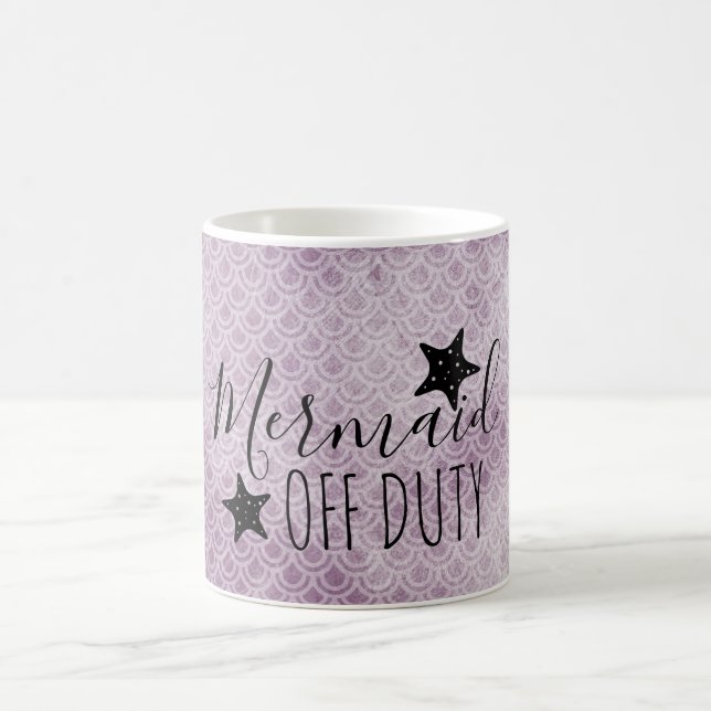 Mug Sirène hors service Purple Aquarelle Aquarelle Cof (Centre)