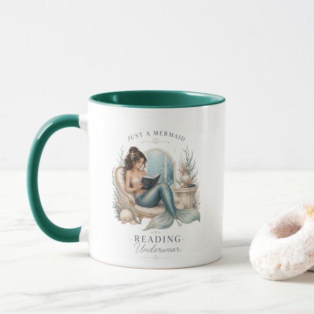 Mug Sirène lisant (Avec donut)