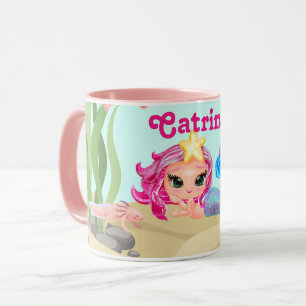 Mug Sirène personnalisée et Axolotl