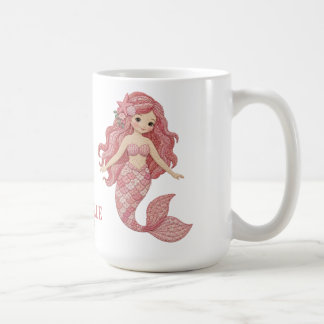 Mug Sirène Rose Jolie Personnaliser