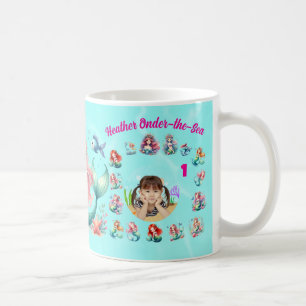 Mug Sirènes sous l'océan Photo souvenir 1er anniversai