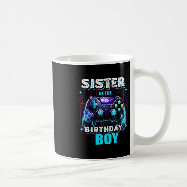 Mug Sister Of The Birthday Boy Matching Video Game Bir (Droite)