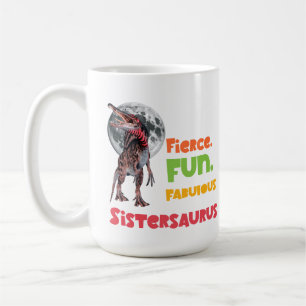 Mug Sistersaurus Équipe de dinosaures sœurs appariées 