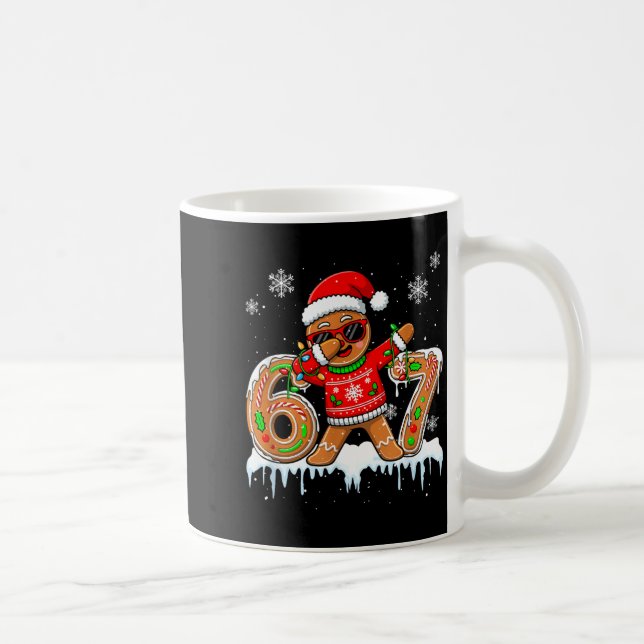 Mug Six Seven 67 Christmas Funny Santa Gingerbread Dab (Droite)