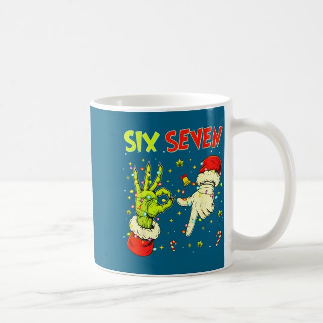 Mug Six Seven 67 Funny Hand-sign Christmas Meme  (Droite)