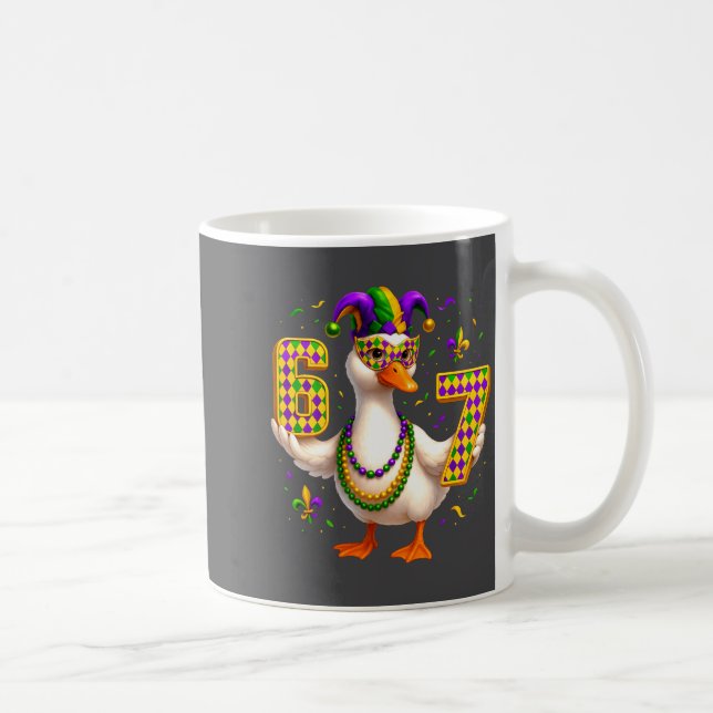 Mug Six Seven 67 Meme Goose With Jester Hat &amp; Bead (Droite)