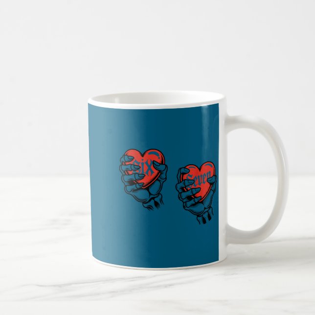 Mug Six Seven 6 7 Meme 67 Skeleton Hand Valentine Cost (Droite)