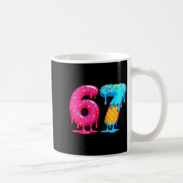 Mug Six Seven Ice Cream Drip Cool Meme 67 Funny Number (Droite)