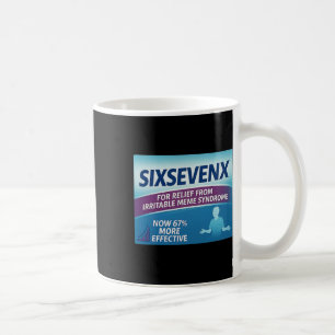 Mug Sixsevenx Soulagement des nombres de mème Parodie 