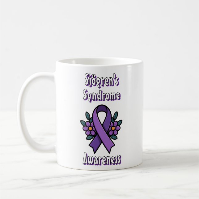 Mug Sjögren's Awareness | Purple Ribbon (Gauche)
