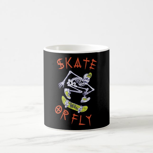 Mug Skate ou volez Skeleton Skateboarder (Centre)