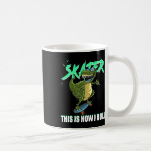 Mug Skateur T-rex Dinosaure C'est Comme Ça Que Je Roul