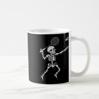 Mug Skeleton Badminton Smash Shuttle Halloween