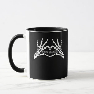 Mug Skeleton Coeur Et Mains Design Classique