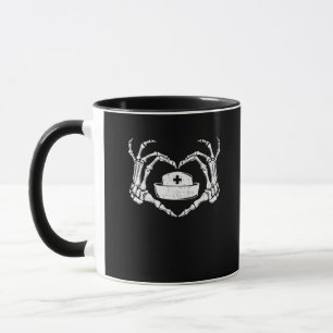 Mug Skeleton Coeur main Lazy Costume d'Halloween Drôle