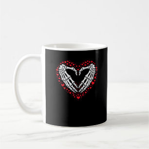 Mug Skeleton Coeur main Valentines Jour Drôle Couple C