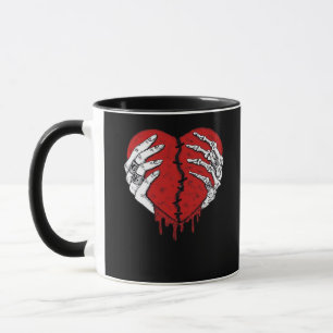 Mug Skeleton Hands Hearts Classic Trending