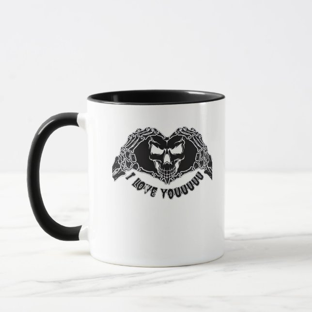 Mug Skeleton Hands Skull, Halloween Design Pour Backgr (Gauche)