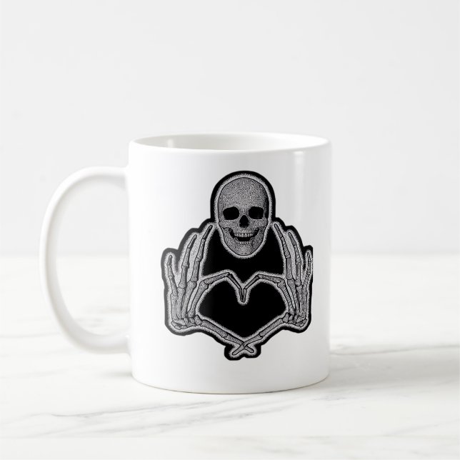 Mug Skeleton Heart Hands Classic (Gauche)