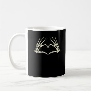 Mug Skeleton Mains Coeur drôle Halloween Hommes Femmes