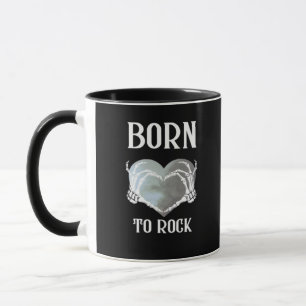 Mug Skeleton Mains Grey Heart Graphic Pour Classique