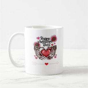 Mug Skeleton Mains Valentines Classic de la journée