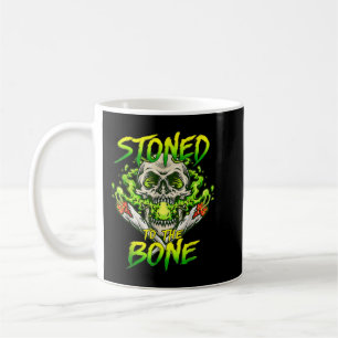 Mug Skeleton Smoking Weed Stoned to the Bone Halloween