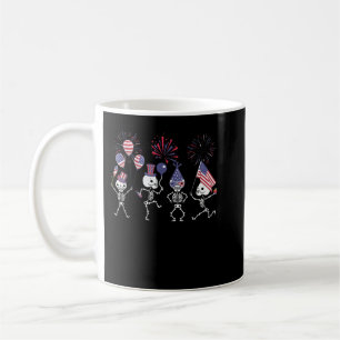 Mug Skeletons Danser Juillet Quatrième Drôle 4 juillet