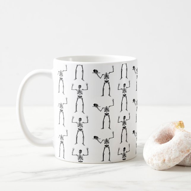 Mug Skeletons D'Halloween, Baguette Ou Traite, Boo (Avec donut)
