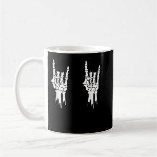 Mug Skeleton's Hand Holds Pastel Polka Dot Egg Happy E