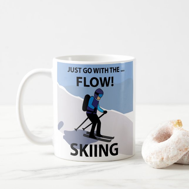 Mug Ski Aller Avec Le Ski De Flux (Avec donut)