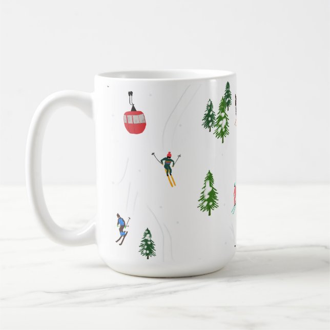 Mug Ski alpin | Ski de vacances hiver (Gauche)