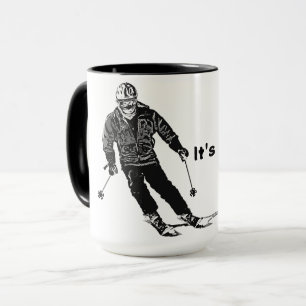 Mug Ski de vacances - Ski de descente