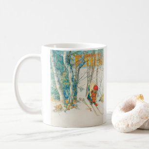 Mug Ski d'hiver par Carl Larsson